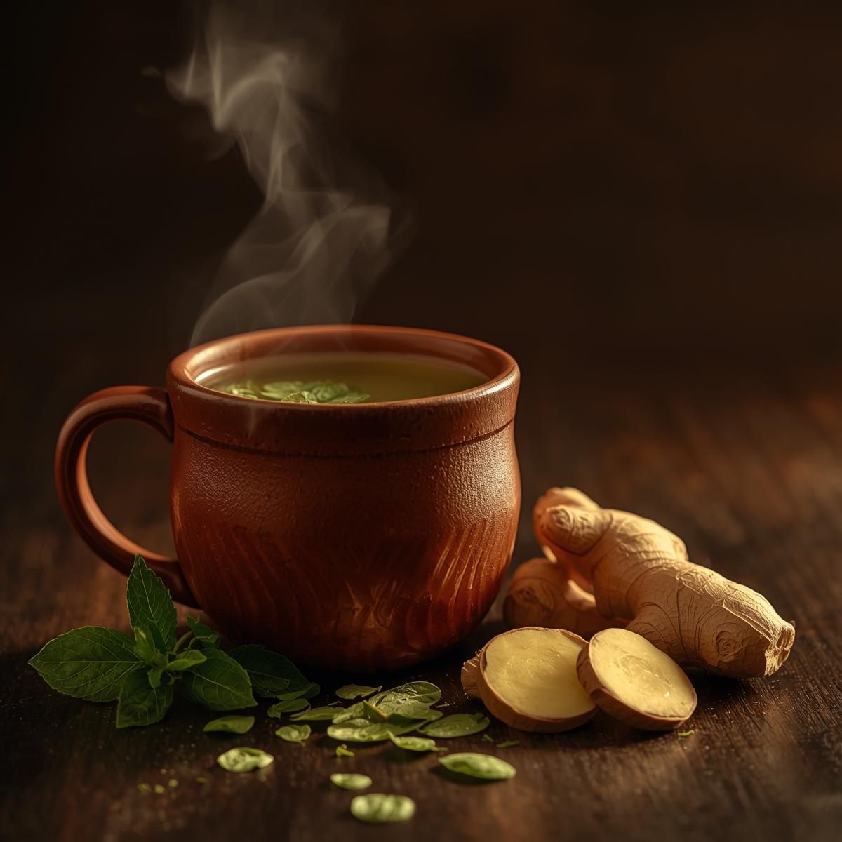 Tulsi-Ginger-Herbal-Tea.jpg Tulsi Ginger Herbal Tea - Image 1